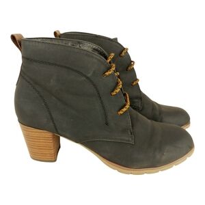 Alberto Black Heeled Booties Laced Ankle Boots Not Lined Size 40